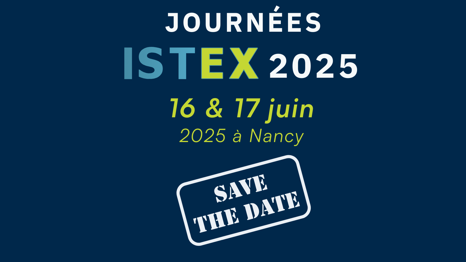 journées istex save the date